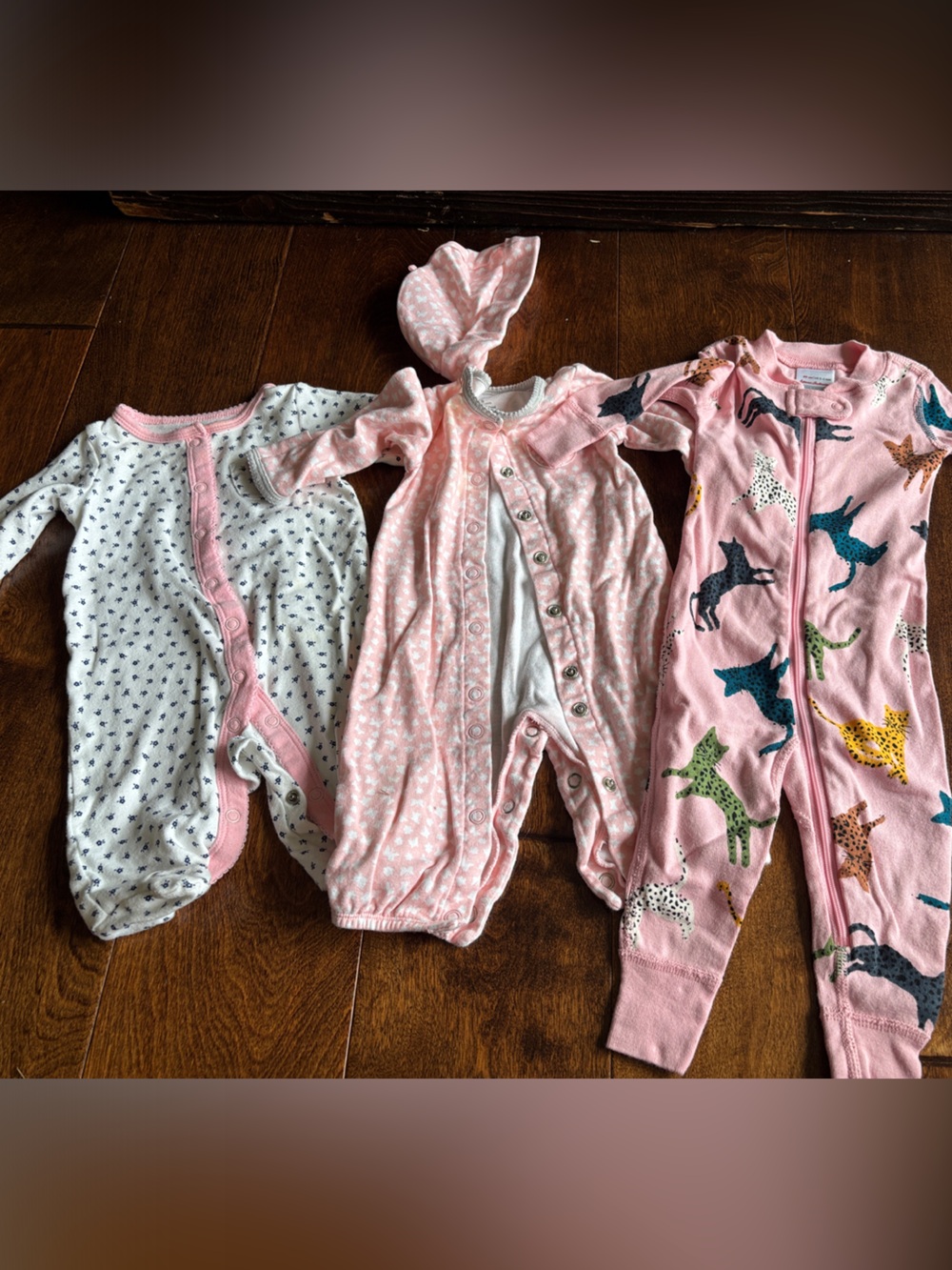 Pink Animal-Print Baby Pajama Set - Brand: